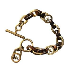 Michael Kors Chainlink Logo Toggle Bracelet